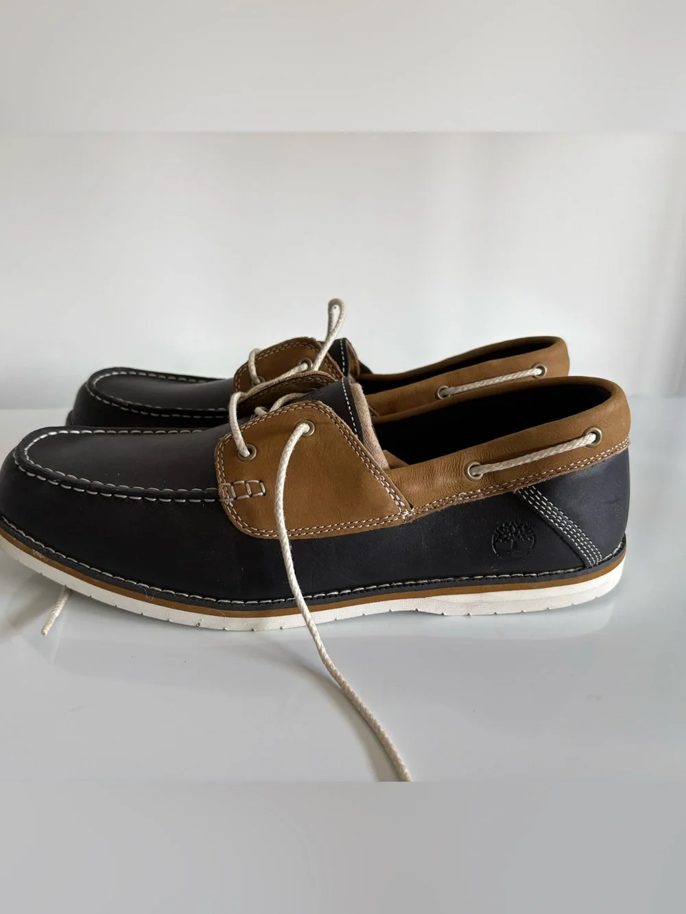 Timberland Bluffton 2 Eye Boat Shoes black Tan Size US-11.5 Style:9415B Men